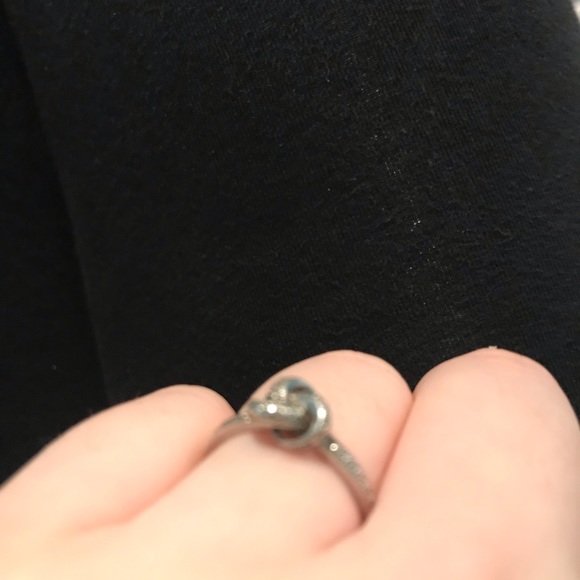 Knot Ring Sterling Silver with Dot Design - Picture 6 of 6